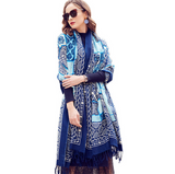 Anyyou 100% Merino Wool Navy Blue Silk Satin Large Winter Scarf Pashmina Shawl Bandana Perfect For Women Ladies Fashion Style