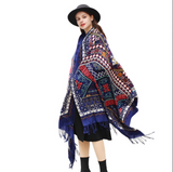 Anyyou 100% Merino Wool Blue Opus Zentangle Silk Satin Large Winter Scarf Pashmina Shawl Bandana Perfect For Women Ladies Fashion Style