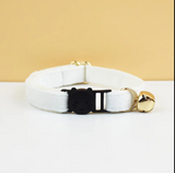 Anypet Large Pure White Cat Collar with Safety Buckle, Bell & Durable Adjustable Strap – Stylish Comfortable Pet Accessory for Cats