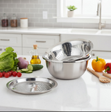 Anygleam Silver Stainless Steel Food Slicer – Multi-Function Kitchen Tool for Effortless Fruit & Vegetable Prep