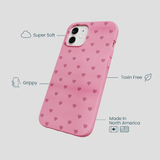 Bubblegum Pink Hearts iPhone 12/ iPhone 12 Pro Case