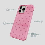 Bubblegum Pink Hearts iPhone 14 Pro Max Case