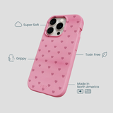 Bubblegum Pink Hearts iPhone 14 Pro Case