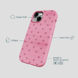 Bubblegum Pink Hearts iPhone 14 Case