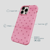 Bubblegum Pink Hearts iPhone 15 Pro Max Case