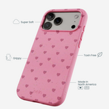 Bubblegum Pink Hearts iPhone 17 Pro Max Case