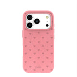 Bubblegum Pink Hearts iPhone 17 Pro Case