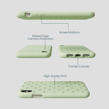Sage Green Hearts iPhone XR Case
