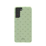 Sage Green Hearts Samsung Galaxy S21 Case