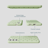 Sage Green Hearts Samsung Galaxy S22 Case