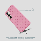 Bubblegum Pink Hearts Samsung Galaxy S24 Case