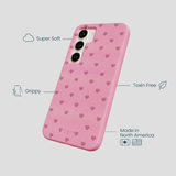 Bubblegum Pink Hearts Samsung Galaxy S24 Case