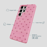 Bubblegum Pink Hearts Samsung Galaxy S25 Ultra Case