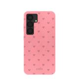Bubblegum Pink Hearts Samsung Galaxy S25 Case