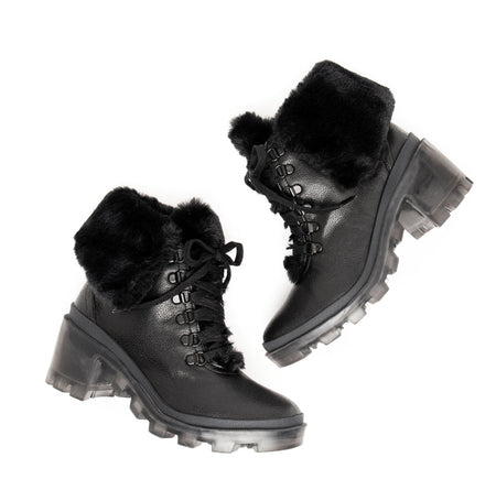 Henley Vegan Chunky Faux Fur Ankle Boot