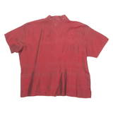 HUA SI SILK COLLECTION Womens Plain Shirt Maroon Silk 2XL