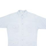 RESISTO FLASH Mens Plain Shirt Blue S