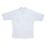 RESISTO FLASH Mens Plain Shirt Blue S