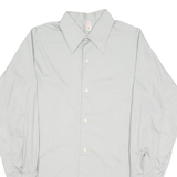 MEYTEX Mens Plain Shirt Grey Long Sleeve L