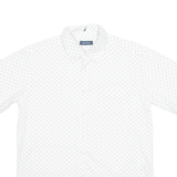NAUTICA Mens Shirt White Crazy Pattern M