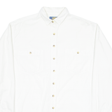 BASIC ELEMENTS Womens Plain Shirt White Long Sleeve L