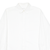 ETERNA Mens Plain Shirt White Long Sleeve L