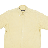 RENATO CAVALLI Mens Shirt Yellow Check S