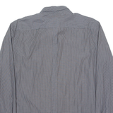 DKNY Mens Shirt Grey Gingham Long Sleeve L