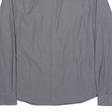 DKNY Mens Shirt Grey Gingham Long Sleeve L
