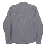 DKNY Mens Shirt Grey Gingham Long Sleeve L