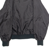 LEADER SPORTSWEAR Mens Bomber Jacket Black 80s L