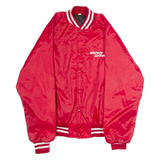 RUBIN BROS Midway Airlines Mens Bomber Jacket Red Nylon 90s USA L