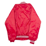 RUBIN BROS Midway Airlines Mens Bomber Jacket Red Nylon 90s USA L