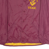 RENNOC USAR 300th Field Hospital Mens Coach Jacket Maroon Nylon 80s USA L