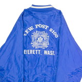 KING LOUIE VFW Post 2100 Everett WA Mens Varsity Jacket Blue Nylon 80s USA M