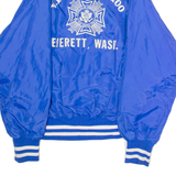 KING LOUIE VFW Post 2100 Everett WA Mens Varsity Jacket Blue Nylon 80s USA M