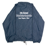 AUBURN SPORTSWEAR 16th Annual National Seniors Championship Las Vegas NV Mens Coach Jacket Blue Nylon 90s USA 2XL