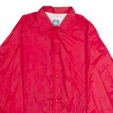 WEATHER BREAKER Mens Coach Jacket Red Nylon 90s M