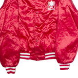 SWINGSTER Hydrotex Mens Varsity Jacket Red Satin Nylon 90s USA XL