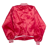 SWINGSTER Hydrotex Mens Varsity Jacket Red Satin Nylon 90s USA XL