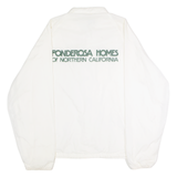 SWINGSTER Ponderosa Homes Of Northern California Mens Coach Jacket White Nylon 90s USA XL