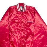 NEMESIS SPORTSWEAR Portage All Stars 2001 'Zachary' Mens Varsity Jacket Red Satin Nylon USA M