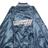 Winner Boats Mens Bomber Jacket Blue Satin Nylon 90s USA XL