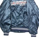 Winner Boats Mens Bomber Jacket Blue Satin Nylon 90s USA XL