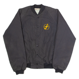 HARTWELL Flying J Travel Plaza Cheyenne WY Mens Bomber Jacket Black 90s USA M