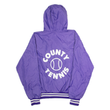 RENNOC County Tennis Mens Pullover Jacket Purple 90s USA Hooded L