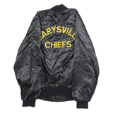 WEST ARK Marysville Chiefs 'Kia' Mens Bomber Jacket Black Nylon 90s USA M