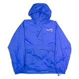 HOLLOWAY Franklin Mens Pullover Jacket Blue Nylon 90s USA Hooded L