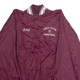 Chico State Basketball 'Schef' Mens Pullover Jacket Maroon Nylon 80s USA M
