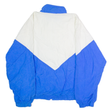 RINGOR Mens Windbreaker Jacket Blue Nylon 90s Colourblock XL